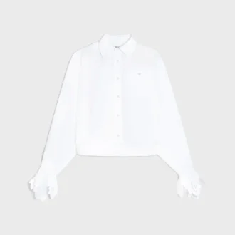 Camicia corta in popeline di cotone