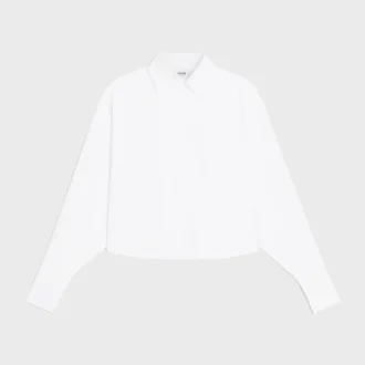 Camicia corta in popeline di cotone
