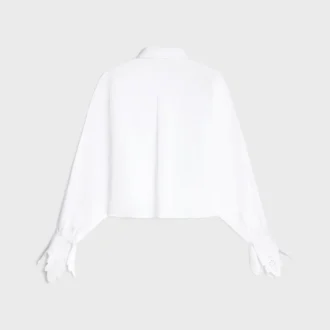 Camicia corta in popeline di cotone