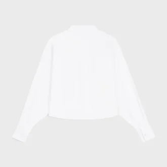 Camicia corta in popeline di cotone