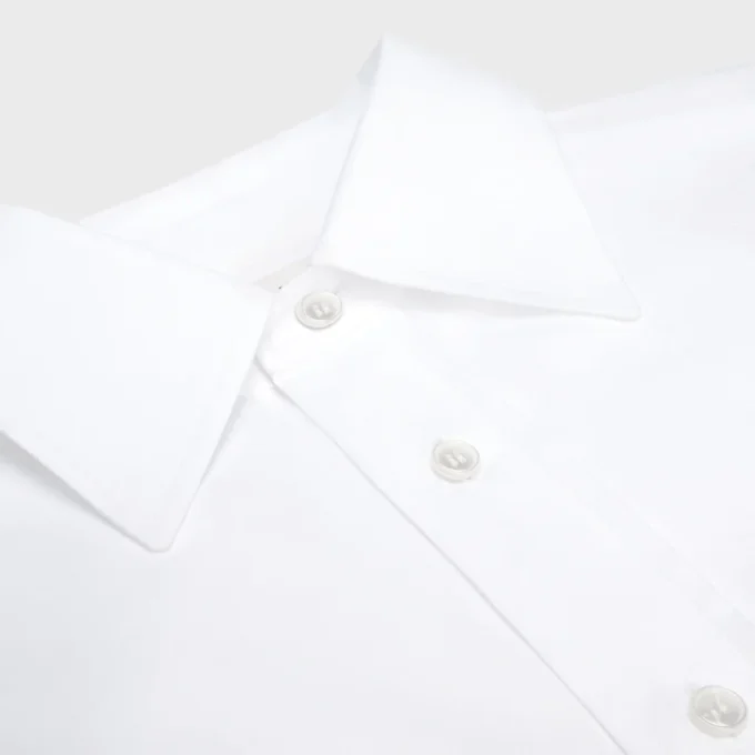 Camicia corta in popeline di cotone Camicia corta in popeline di cotone