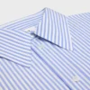 Camicia corta in popeline di cotone a righe