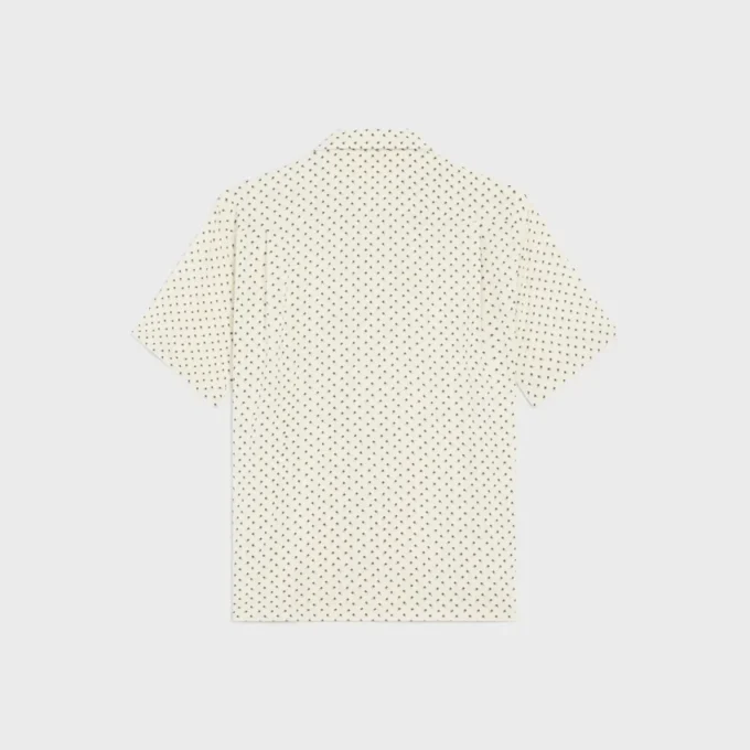 Camicia da bowling in viscosa con stampa Micro Triomphe Camicia da bowling in viscosa con stampa Micro Triomphe
