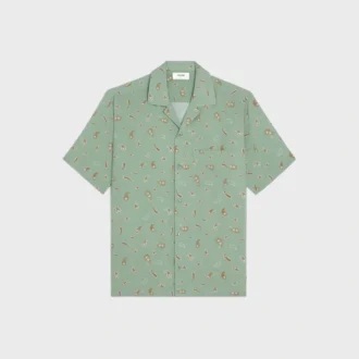 Camicia da bowling in viscosa con stampa Paisley