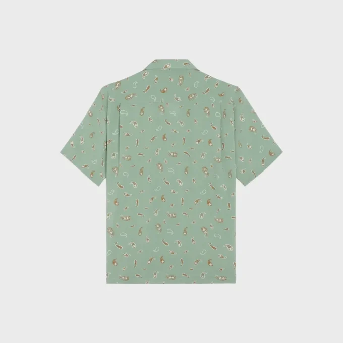 Camicia da bowling in viscosa con stampa Paisley Camicia da bowling in viscosa con stampa Paisley