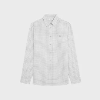 Camicia dal taglio morbido in twill di cotone a quadri