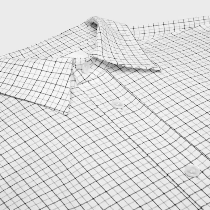 Camicia dal taglio morbido in twill di cotone a quadri Camicia dal taglio morbido in twill di cotone a quadri