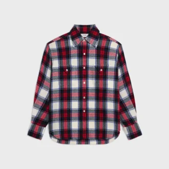 Camicia in cashmere a quadri