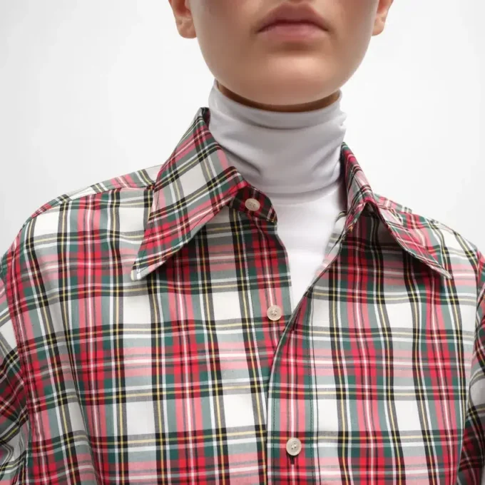 Camicia in cotone tartan