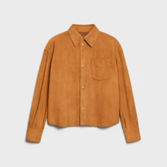 Camicia in pelle scamosciata