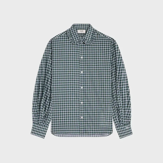 Camicia in tessuto di cotone tartan Camicia in tessuto di cotone tartan