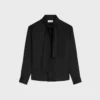 Camicia Lavallière in twill di seta Camicia Lavallière in twill di seta