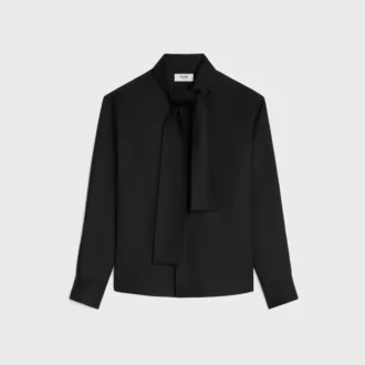 Camicia Lavallière in twill di seta