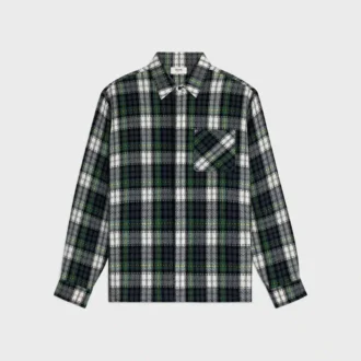 Camicia oversize in cashmere tartan