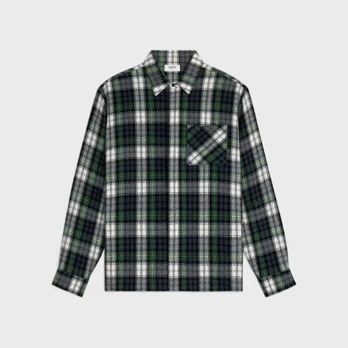 Camicia oversize in cashmere tartan Camicia oversize in cashmere tartan