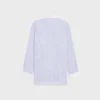 Camicia oversize in cotone chambray a righe