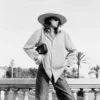 Camicia oversize in cotone chambray a righe