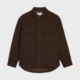 Camicia oversize in flanella di lana