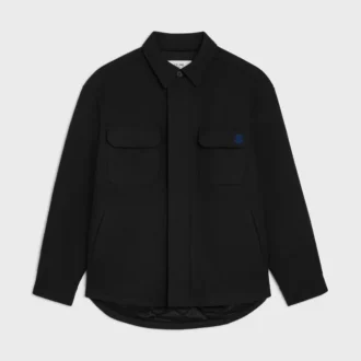 Camicia oversize in flanella di lana
