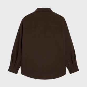 Camicia oversize in flanella di lana
