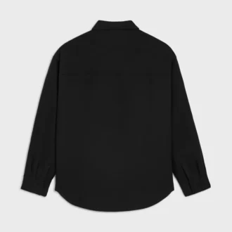 Camicia oversize in flanella di lana