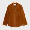 Camicia oversize in pelle scamosciata Camicia oversize in pelle scamosciata
