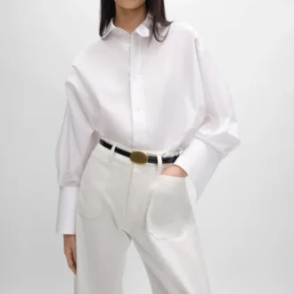 Camicia oversize in popeline di cotone