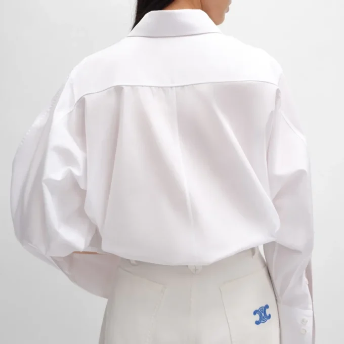 Camicia oversize in popeline di cotone