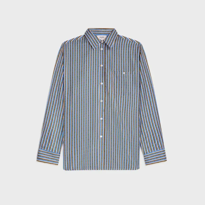 Camicia oversize in twill di seta