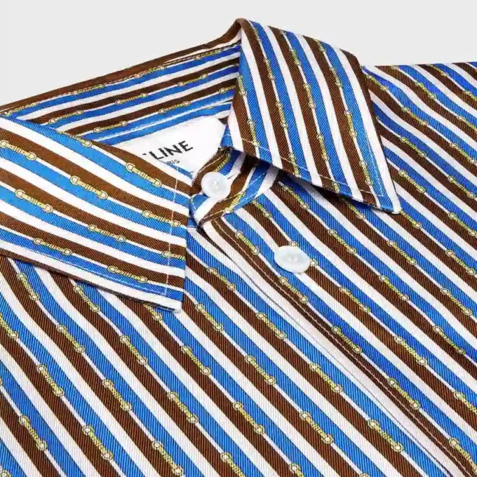 Camicia oversize in twill di seta