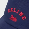 Cappellino CELINE Richelieu in twill di cotone