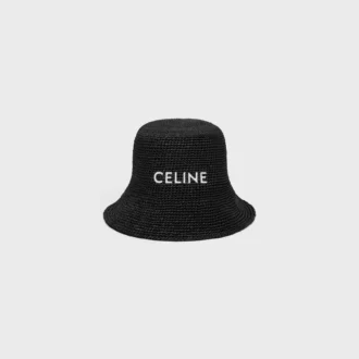 Cappello a secchiello in rafia