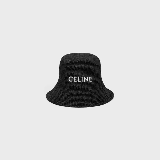 Cappello a secchiello in rafia