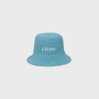 Cappello a secchiello in rafia