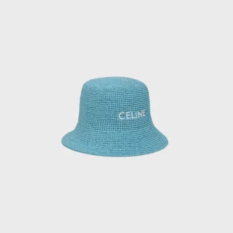 Cappello a secchiello in rafia