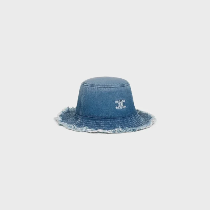 Cappello a secchiello Triomphe in denim di cotone Cappello a secchiello Triomphe in denim di cotone