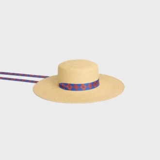 Cappello con nastro in paglia Cappello con nastro in paglia