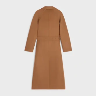 Cappotto avvolgente in lana e cashmere double-face