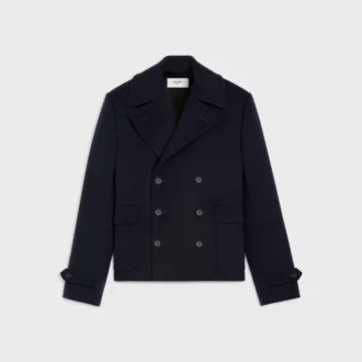Cappotto da marinaio in tessuto di cashmere