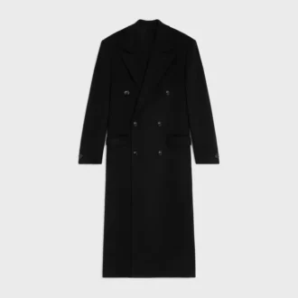 Cappotto doppiopetto in tessuto di lana