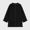 Cappotto in pelle scamosciata