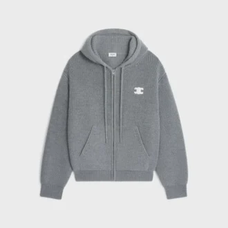 Cardigan con cappuccio in lana