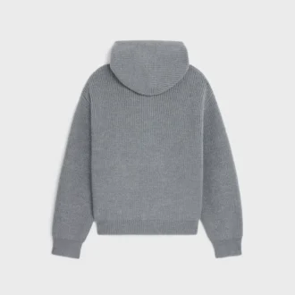 Cardigan con cappuccio in lana