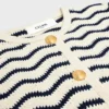 Cardigan in cotone lavorato all’uncinetto