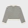 Cardigan in lana a righe