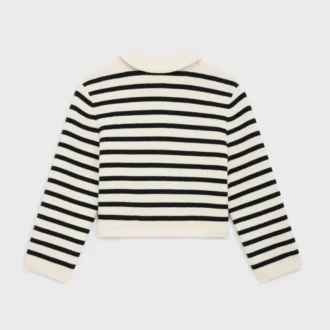 Cardigan in lana a righe