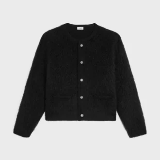 Cardigan in mohair spazzolato