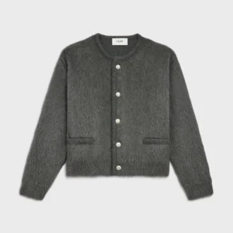 Cardigan in mohair spazzolato