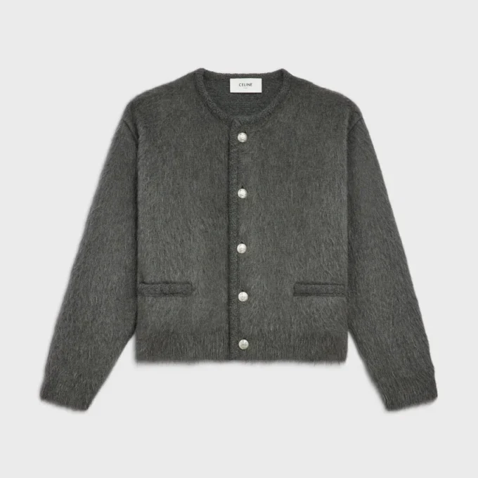 Cardigan in mohair spazzolato Cardigan in mohair spazzolato