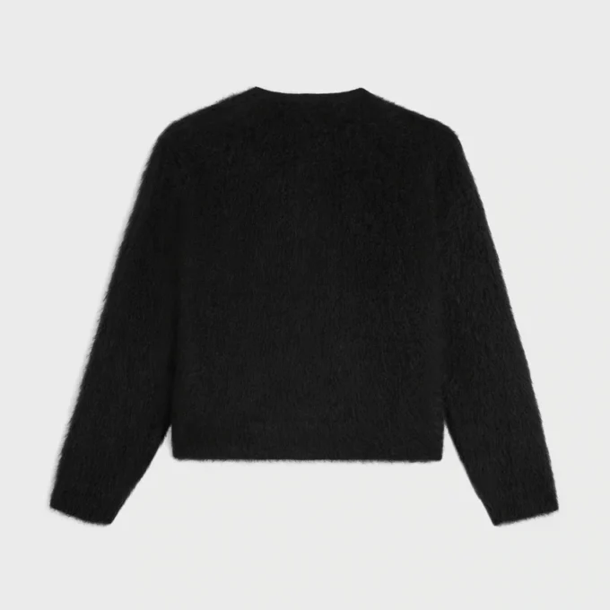Cardigan in mohair spazzolato